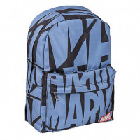 MOCHILA MARVEL LOGO ALL OVER PRINT AZUL