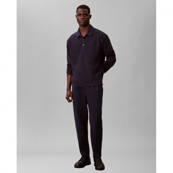 SLIM TAPERED KNIT PLEATED PANT DARK SAPP