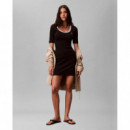 SS 2X2 BABY RIB CUTOUT BK MINI D BLACK