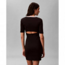 SS 2X2 BABY RIB CUTOUT BK MINI D BLACK