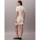 MICROCABLE MINI DRESS TOFU