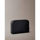 BOLD CK MEDIUM ZIP AROUND BLACK/WHITE