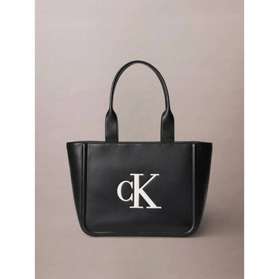 BOLD CK MEDIUM TOTE BLACK/WHITE