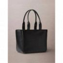 BOLD CK MEDIUM TOTE BLACK/WHITE