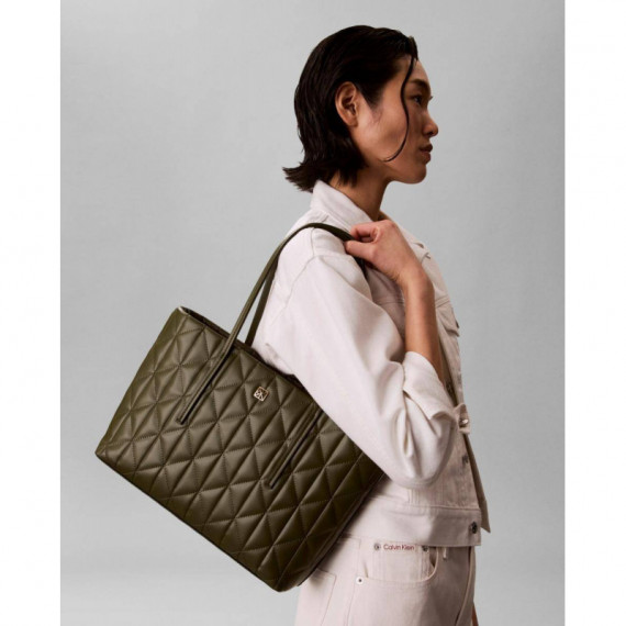 QUILTED SMALL TOTE CYPRESS