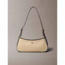 CK CANVAS SMALL SHOULDER BAG KHAKI CANVA