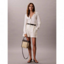 CK CANVAS BUCKET WITH STRAP KHAKI CANVAS