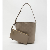 EMBLEM AOP MEDIUM BUCKET DESERT TAUPE AO