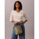 EMBLEM AOP MEDIUM BUCKET OLIVINE AOP