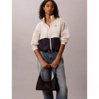 EMBLEM MESH SHOULDER BAG BLACK