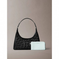 EMBLEM MESH SHOULDER BAG BLACK