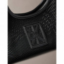 EMBLEM MESH SHOULDER BAG BLACK