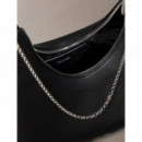 EMBLEM HW PEBBLE SHOULDER BAG BLACK