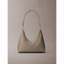 EMBLEM HW PEBBLE SHOULDER BAG DESERT TAU