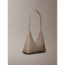 EMBLEM HW PEBBLE SHOULDER BAG DESERT TAU