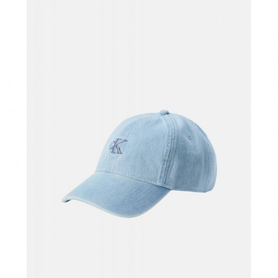 EMBROIDERED MONOGRAM DENIM CAP LIGHT WAS