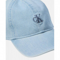 EMBROIDERED MONOGRAM DENIM CAP LIGHT WAS
