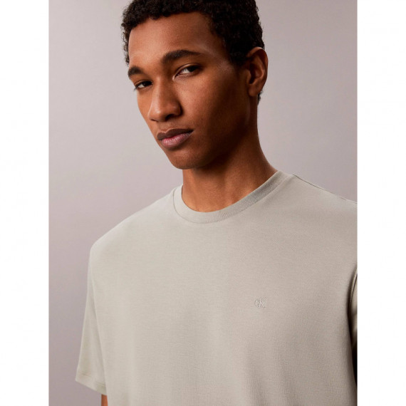 SS SUPIMA CHEST EMB CREWNECK TEE SHADOW