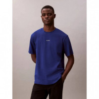 SS STRETCH COTTON PIQUE NANO TEE BLUE MA