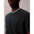 SS TIPPED PIQUE CREWNK TEE NEARLY NAVY