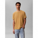 SS TIPPED PIQUE CREWNK TEE ANTELOPE
