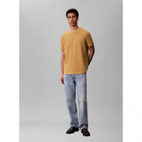 SS TIPPED PIQUE CREWNK TEE ANTELOPE