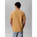 SS TIPPED PIQUE CREWNK TEE ANTELOPE