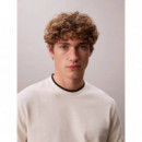 SS TIPPED PIQUE CREWNK TEE TOFU