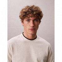 SS TIPPED PIQUE CREWNK TEE TOFU