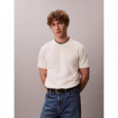 SS TIPPED PIQUE CREWNK TEE TOFU