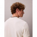 SS TIPPED PIQUE CREWNK TEE TOFU