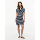 SLIM OPEN NK POLO DRESS SS BRETON STRIPE