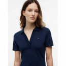 SLIM OPEN NK POLO DRESS SS DARK NIGHT NA