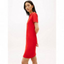 SLIM OPEN NK POLO DRESS SS FIREWORKS