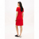 SLIM OPEN NK POLO DRESS SS FIREWORKS