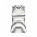 SLIM CODY C-NK TANK BRETON STP ECRU/DARK