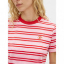 TH SCRIPT REG C-NK SS TEE PREPPY STRIPE