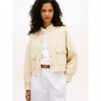 GOLD BUTTON BOMBER COUNTRY IVORY