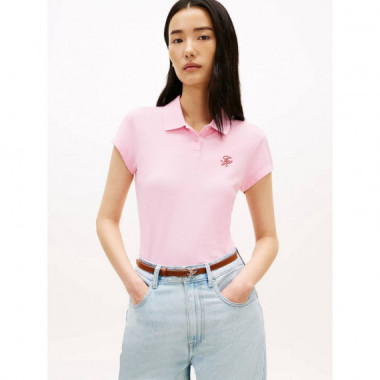 TH SCRIPT SLIM SS POLO CLASSIC PINK