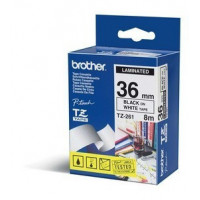 Cinta BROTHER P-touch Laminada Negro sobre Blanco 36MM 8M (TZE261)