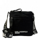 KLJ NYLON SMALL CROSSBODY BLACK