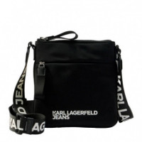 KLJ NYLON SMALL CROSSBODY BLACK