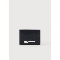 KLJ ESSENTIAL CARDHOLDER EMB KLJ BLACK-M