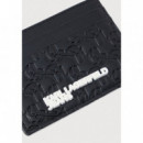 KLJ ESSENTIAL CARDHOLDER EMB KLJ BLACK-M