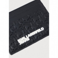 KLJ ESSENTIAL CARDHOLDER EMB KLJ BLACK-M