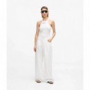 KLJ RIBBED LOGO  TANK WHITE