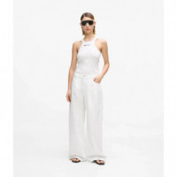 KLJ RIBBED LOGO  TANK WHITE