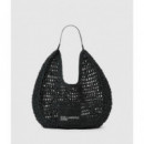 KLJ RAFFIA SUMMER HOBO BLACK