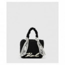 K SIGN SCARF BEACH BAG BLACK