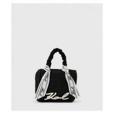 K SIGN SCARF BEACH BAG BLACK